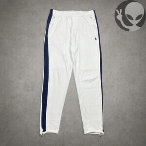 Polo Ralph Lauren Men's White Double Knit Joggers Small Sweatpants Flare